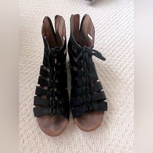 Black suede sandals. Great condition size 8.5